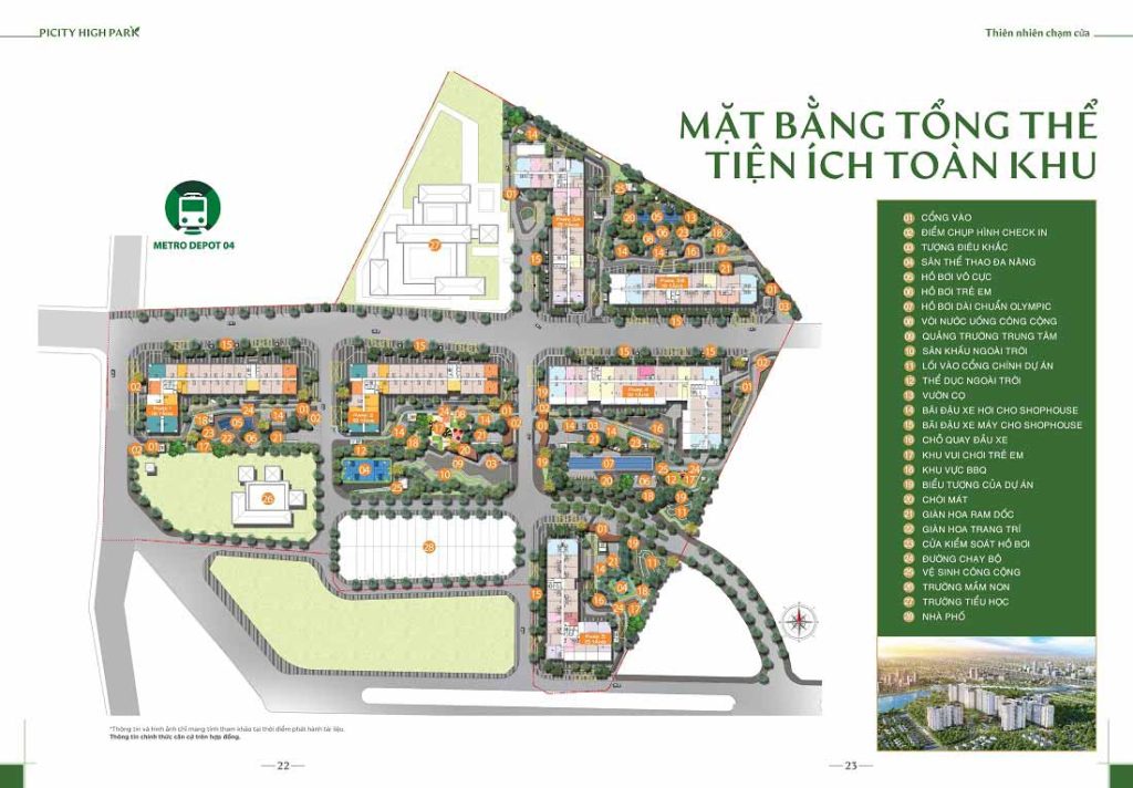 Mặt bằng tổng thể chung cư Picity High Park