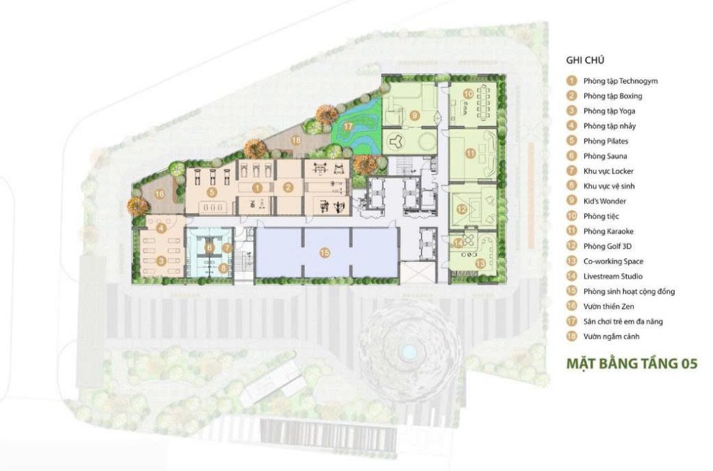 Mặt bằng tầng 5 Picity Sky Zen