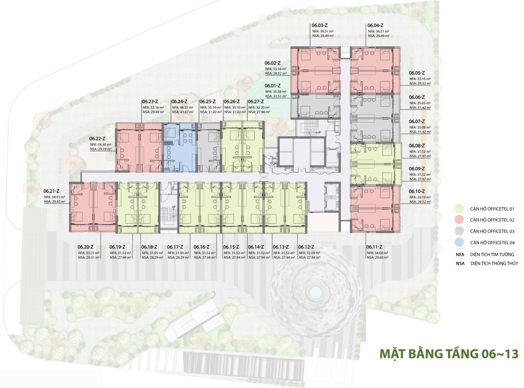 Mặt bằng tầng 6-13 Picity Sky Zen