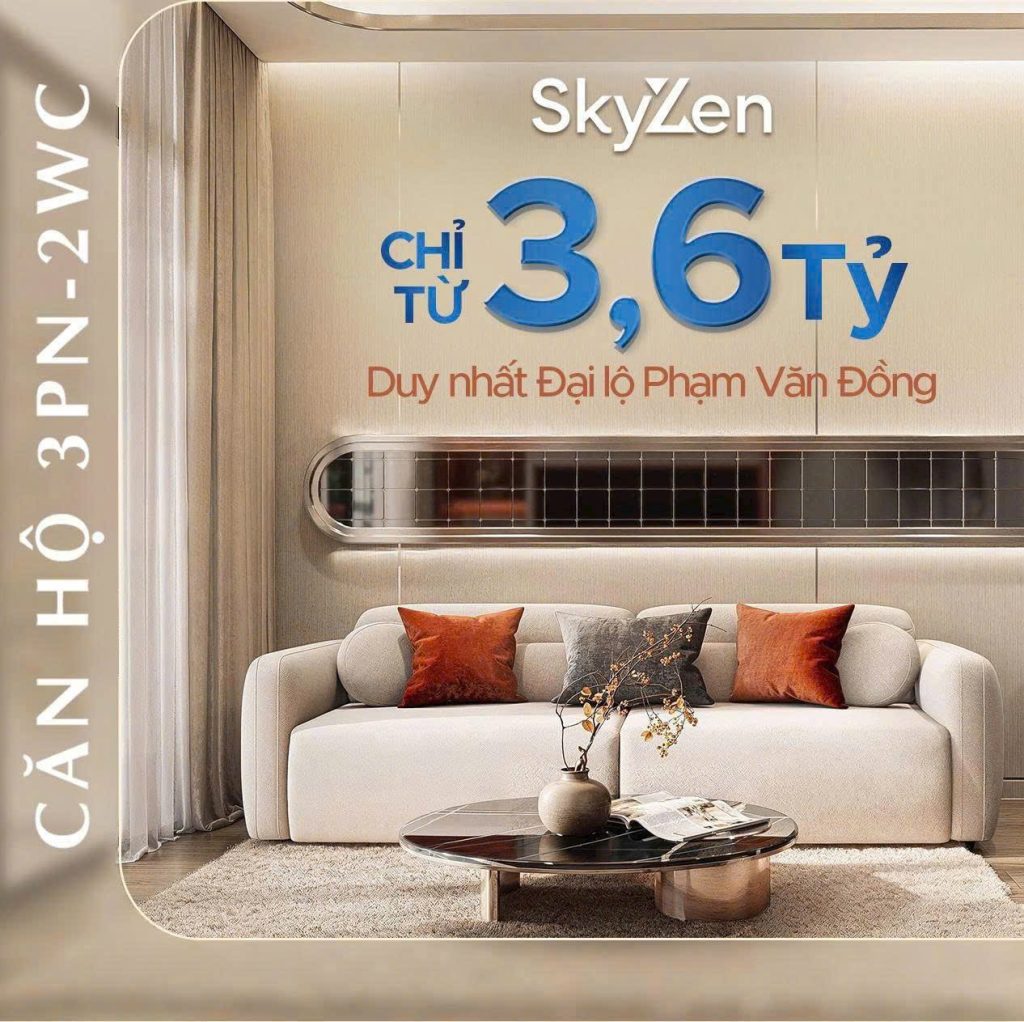 Căn hộ 3PN - 2WC giá chỉ 3,6 tỷ tại đại lộ Phạm Văn Đông