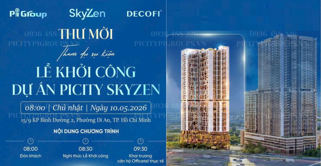 Thư mời tham quan dự lễ khởi công SkyZen - Picity Sky Park