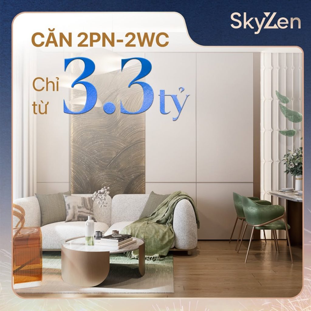 Căn hộ 3,3 tỷ tại Sky Zen Phạm Văn Đồng