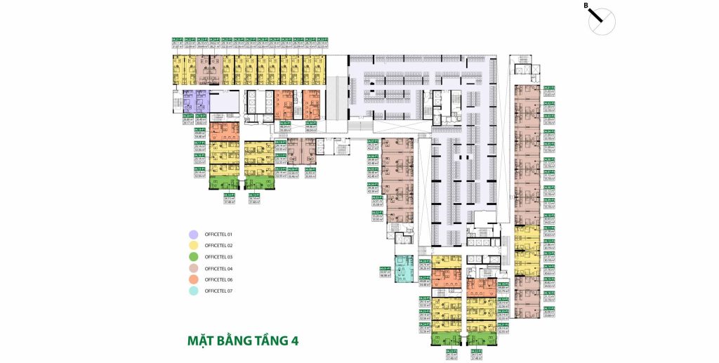 Mặt bằng tầng 4 căn hộ Picity Sky Park