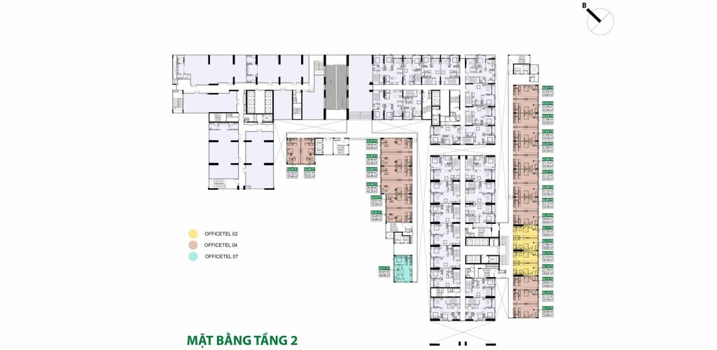 Mặt bằng tầng lửng hầm 2 căn hộ Picity Sky Park