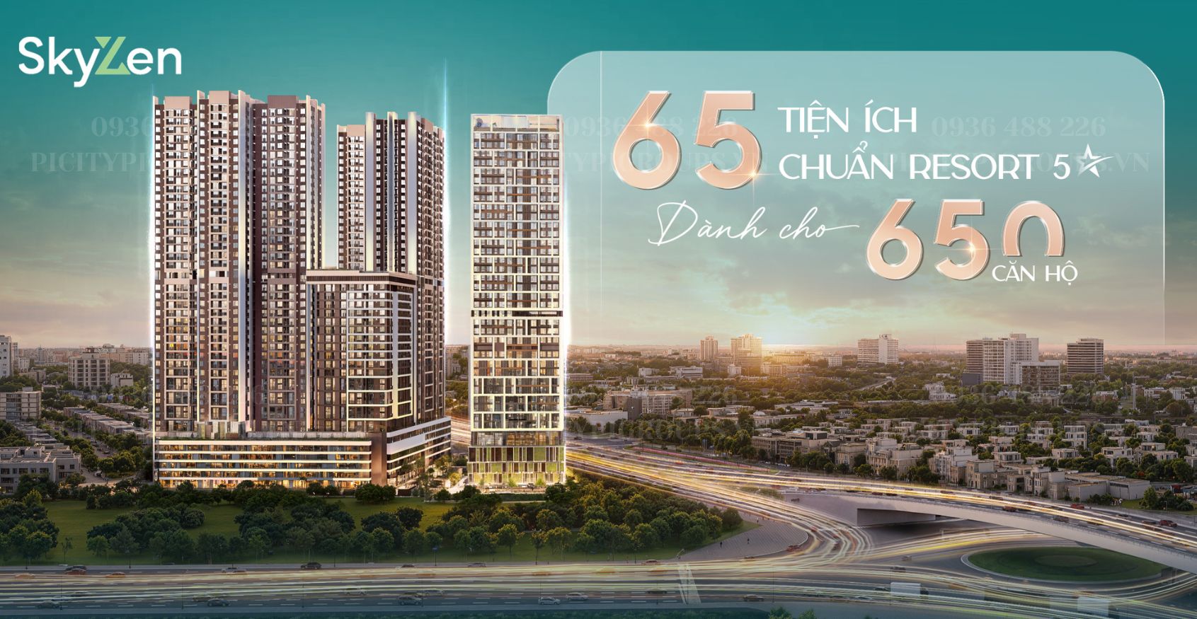 Picity SkyZen - 65 tiện ích chuẩn Resort 5 sao dành riêng cho 650 căn hộ