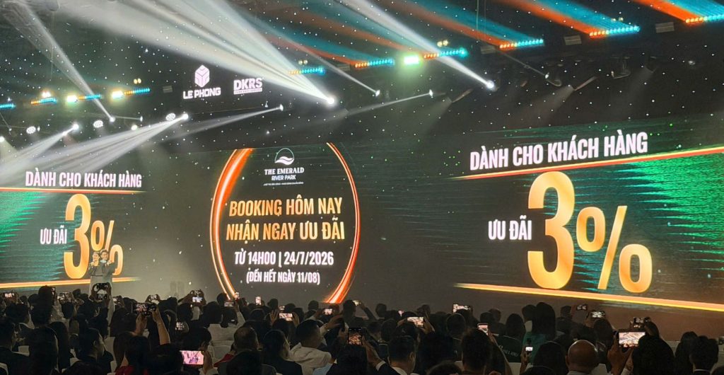 Booking dự án căn hộ The Emerald Rever park nhận chiết khấu lên đến 3%