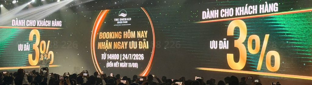 Chiết khấu 3% cho khách hàng Booking sớm