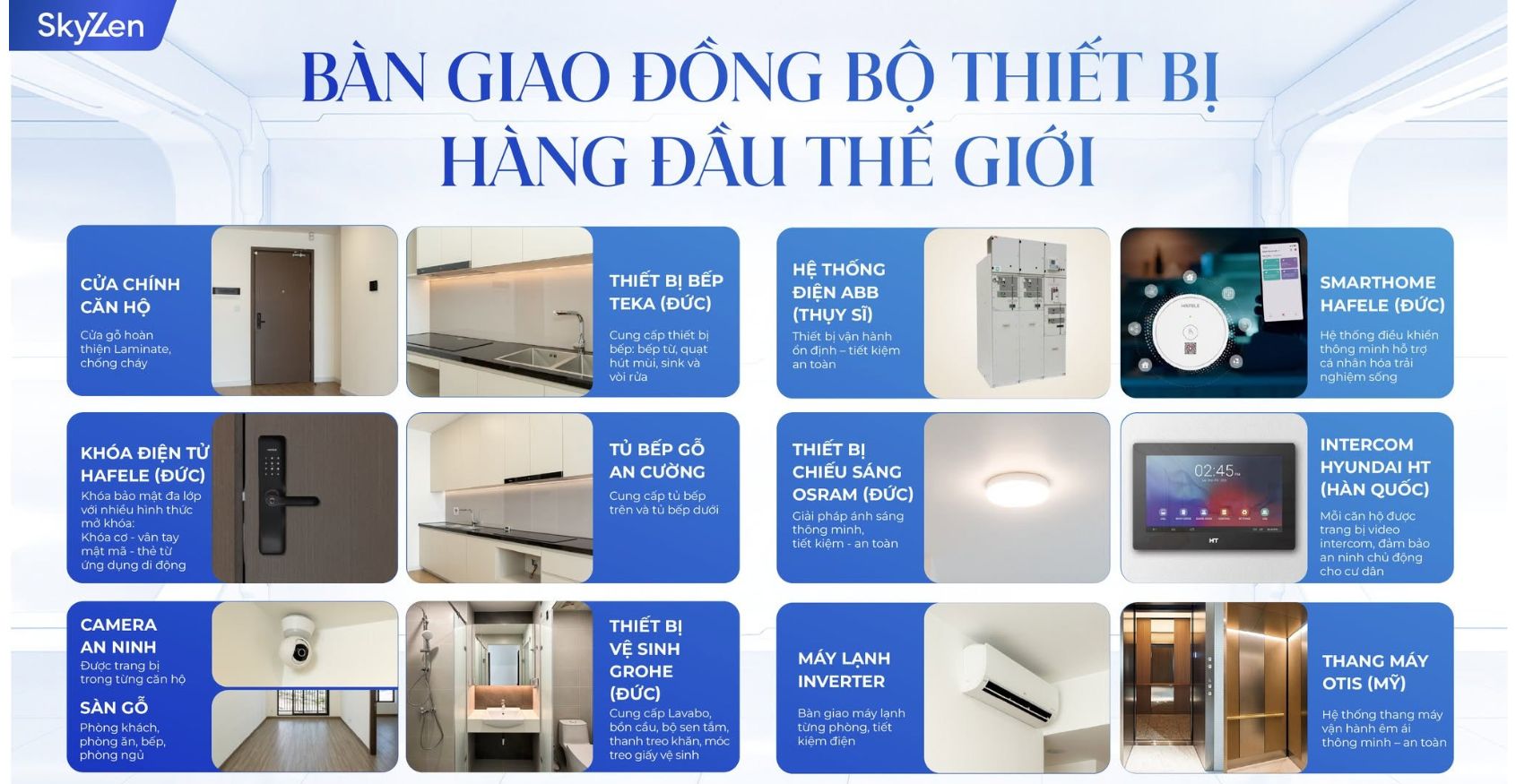 Picity Sky Zen - Bàn giao đồng bộ thiết bị thương hiệu hàng đâu